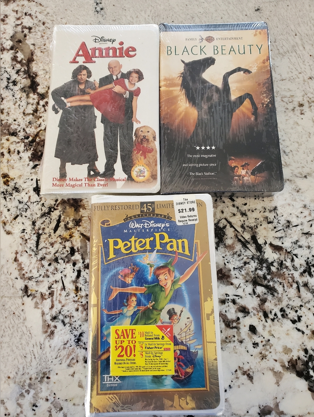 VHS Lot of 3 New in Plastic
